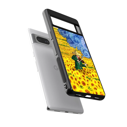 Starry Strings sleek google pixel 7 cover with tempered glass back and TPU edges