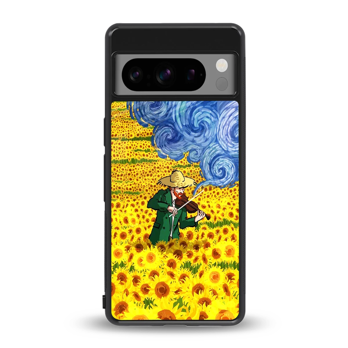 Starry Strings back phone cover | glass case for google pixel 8 pro