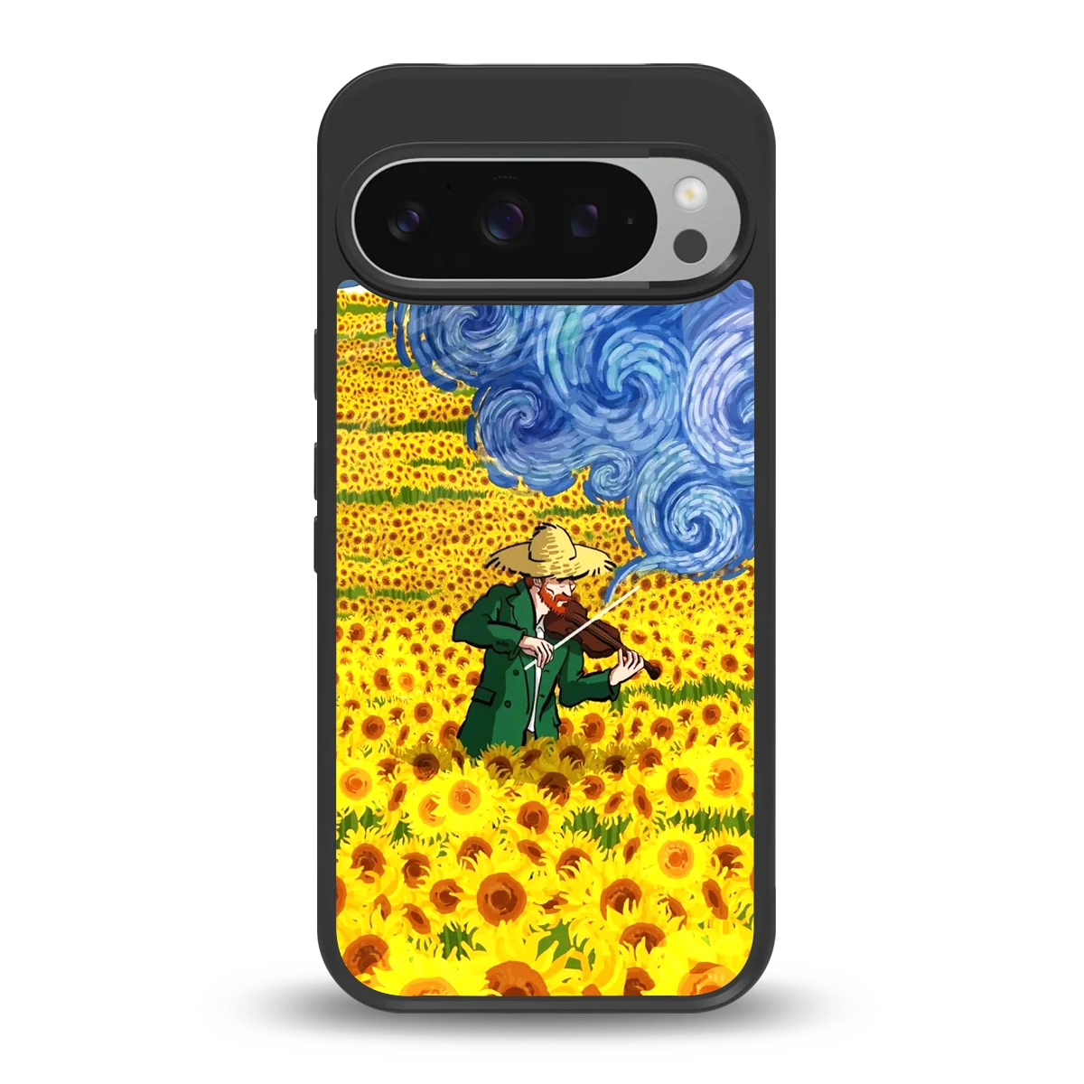 Starry Strings back phone cover | glass case for google pixel 9 pro xl