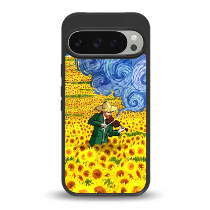 Starry Strings back phone cover | glass case for google pixel 9 pro xl