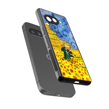 Starry Strings sleek google pixel 10a cover with tempered glass back and TPU edges