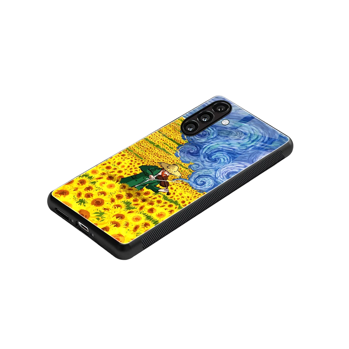 Starry Strings stylish phone case for samsung galaxy a14 5g | glossy glass and slim fit