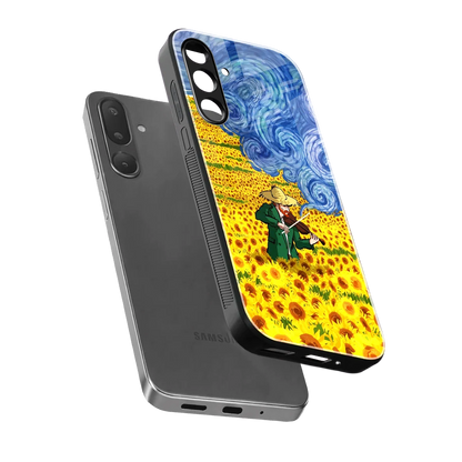 Starry Strings sleek samsung galaxy m16 5g cover with tempered glass back and TPU edges