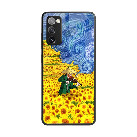 Starry Strings back phone cover | glass case for samsung galaxy s20 fe