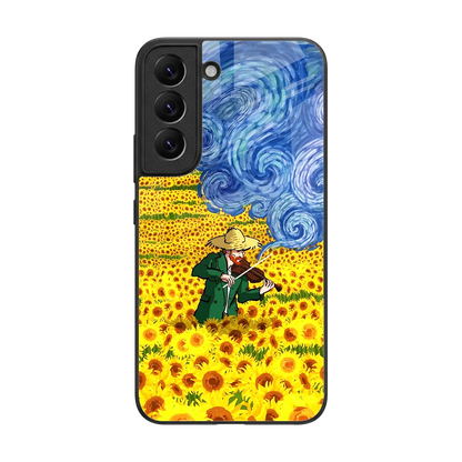 Starry Strings back phone cover | glass case for samsung galaxy s22