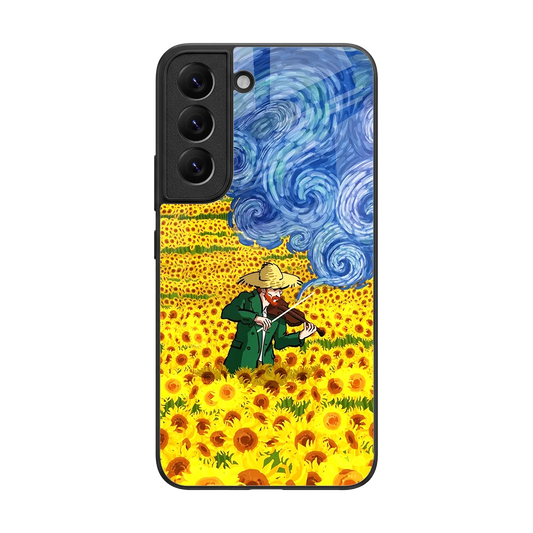 Starry Strings back phone cover | glass case for samsung galaxy s22