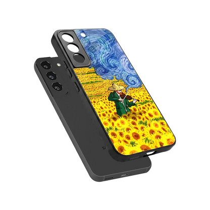 Starry Strings sleek samsung galaxy s22 cover with tempered glass back and TPU edges