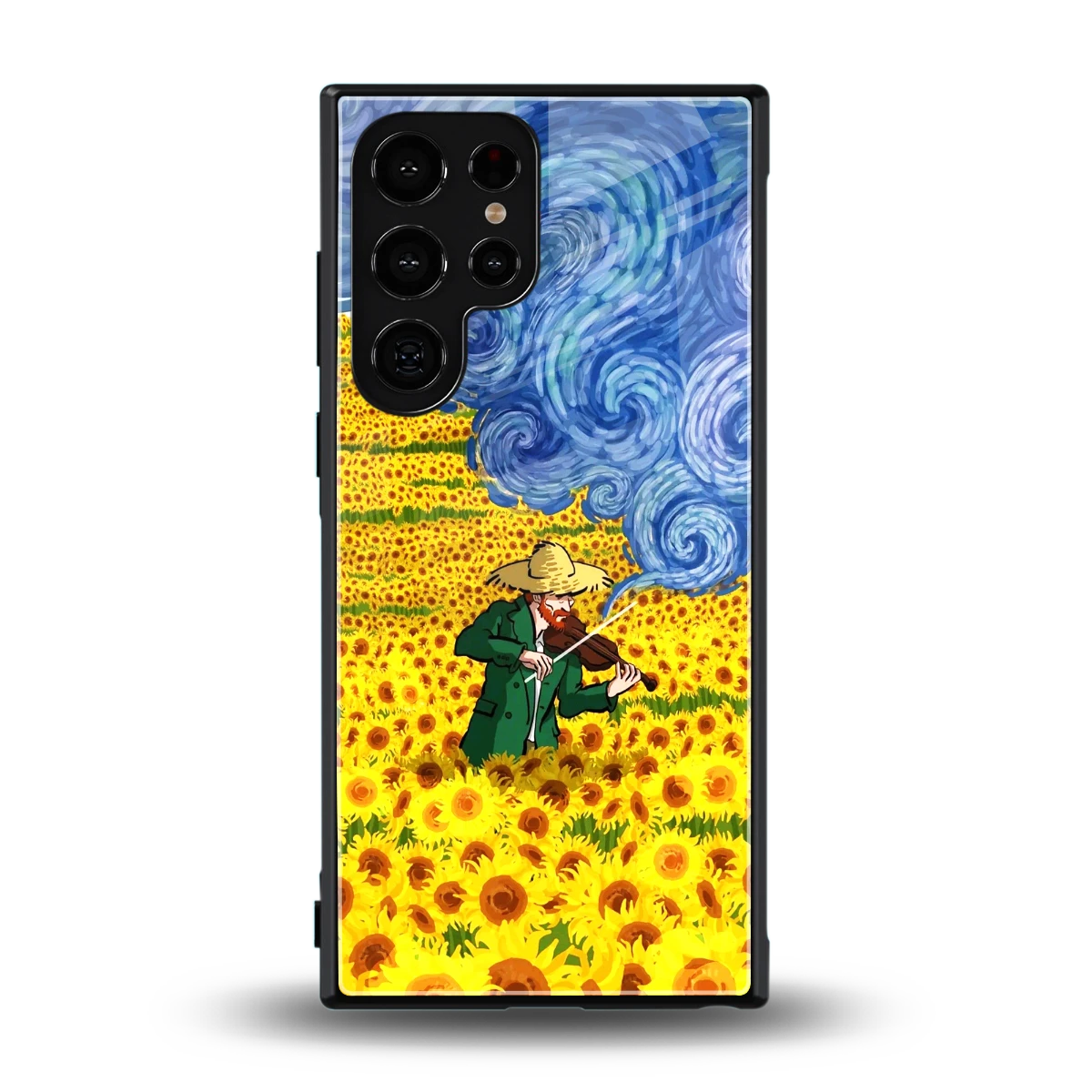 Starry Strings back phone cover | glass case for samsung galaxy s24 ultra