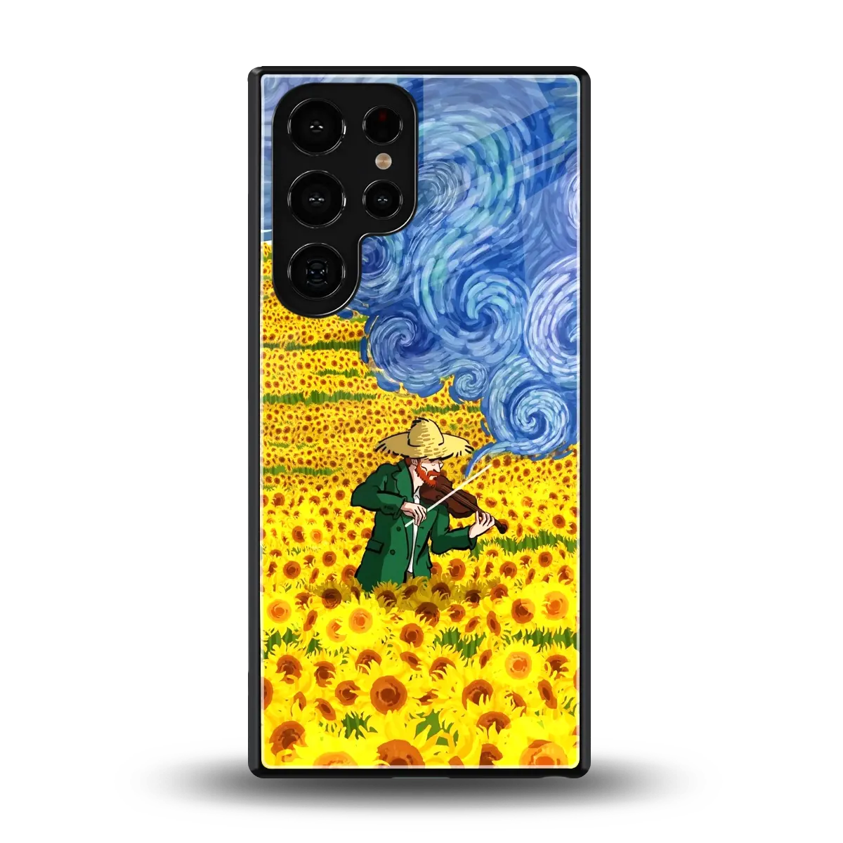 Starry Strings back phone cover | glass case for samsung galaxy s25 ultra