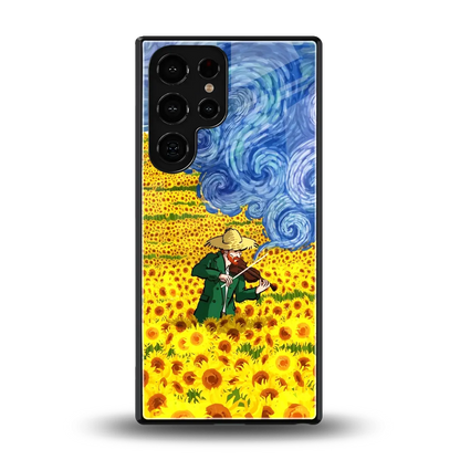 Starry Strings back phone cover | glass case for samsung galaxy s25 ultra