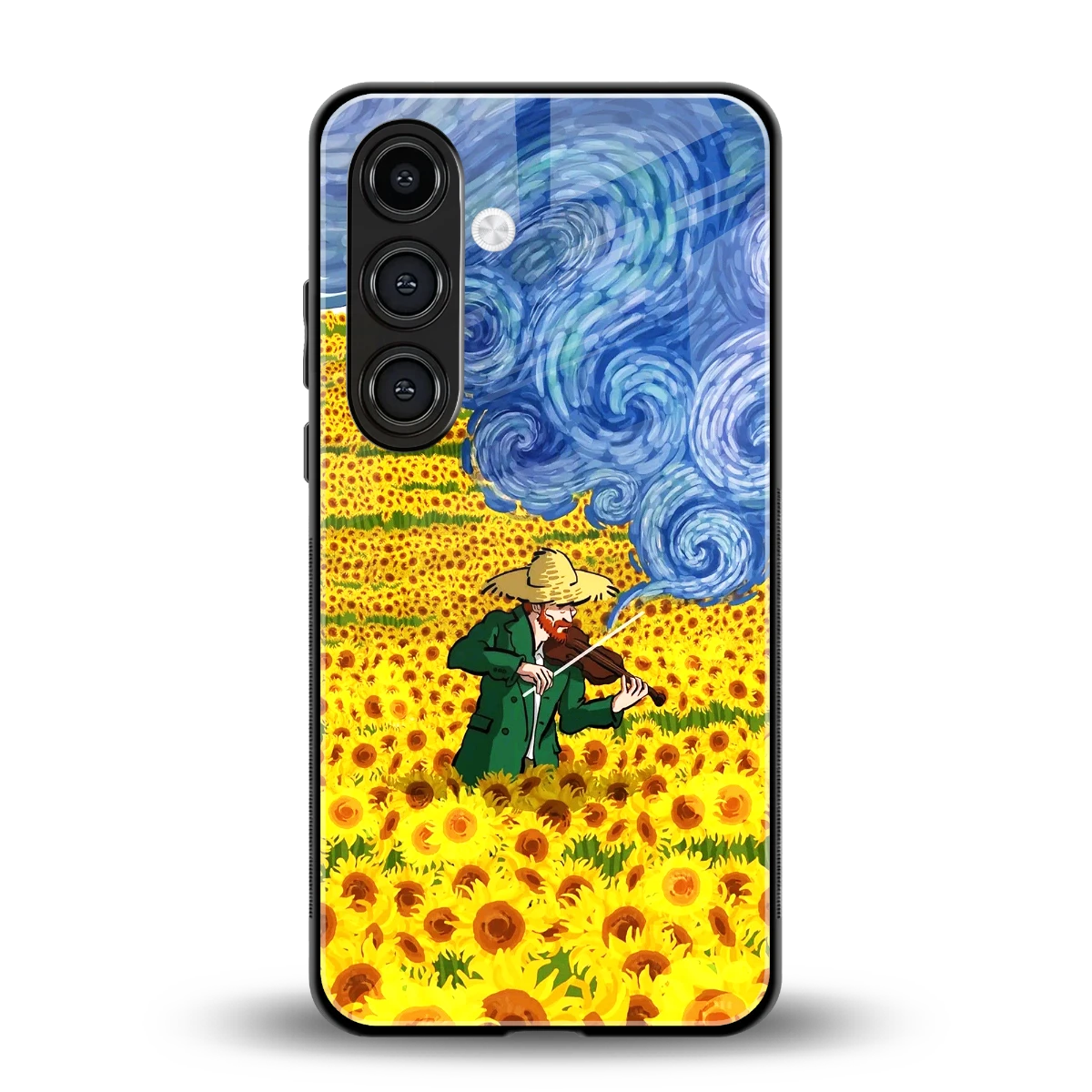 Starry Strings back phone cover | glass case for samsung galaxy s24 fe