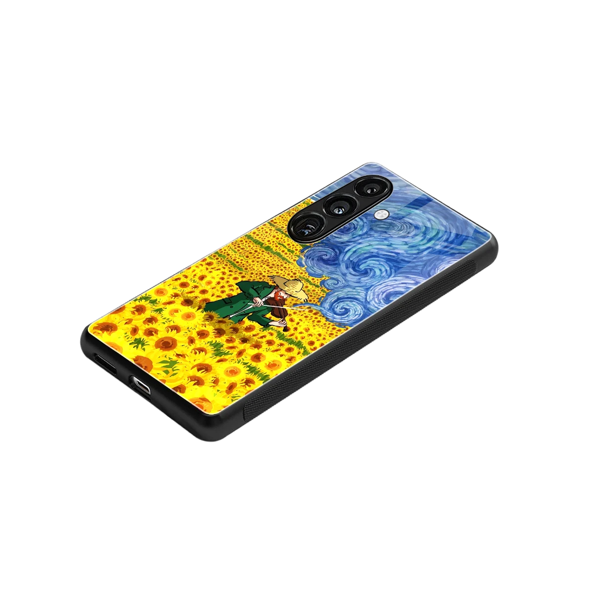 Starry Strings stylish phone case for samsung galaxy s24 | glossy glass and slim fit