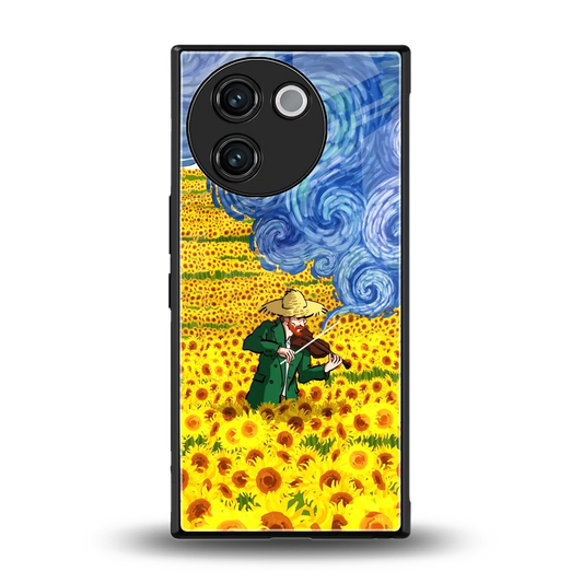 Starry Strings back phone cover | glass case for vivo v30e