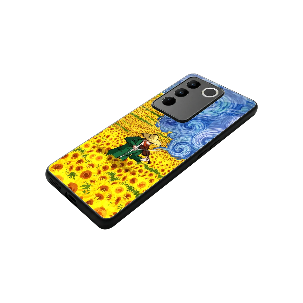 Starry Strings stylish phone case for vivo v27 5g | glossy glass and slim fit