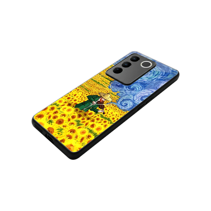 Starry Strings stylish phone case for vivo v27 5g | glossy glass and slim fit