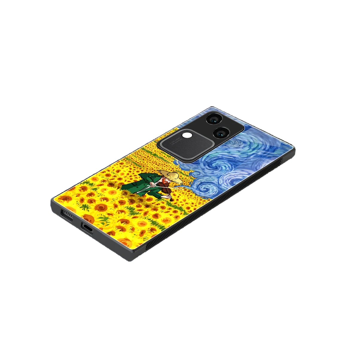 Starry Strings stylish phone case for vivo v30 | glossy glass and slim fit