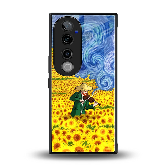Starry Strings back phone cover | glass case for vivo v40 pro