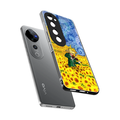 Starry Strings sleek vivo v40 pro cover with tempered glass back and TPU edges
