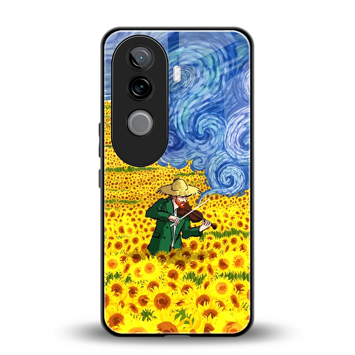 Starry Strings back phone cover | glass case for vivo v40e