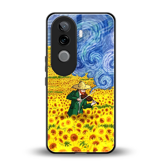 Starry Strings back phone cover | glass case for vivo v40e