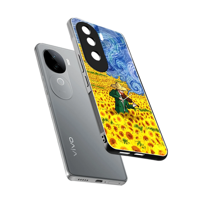 Starry Strings sleek vivo v40e cover with tempered glass back and TPU edges