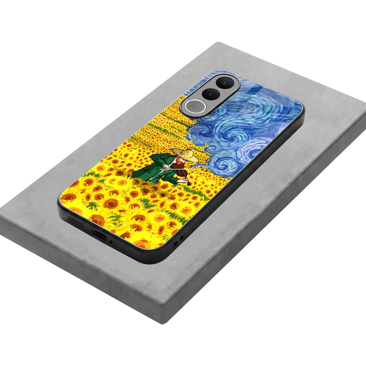 Starry Strings stylish phone case for vivo v70 fe | glossy glass and slim fit