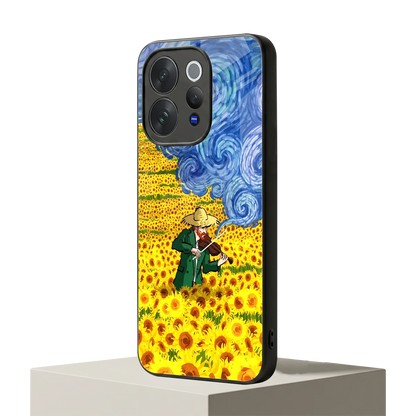 Starry Strings vivo v70 mobile cover | shockproof glass phone case