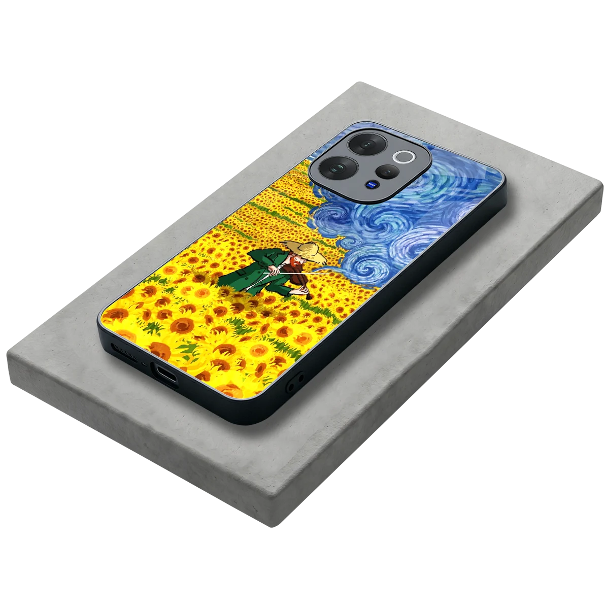 Starry Strings stylish phone case for vivo v70 | glossy glass and slim fit