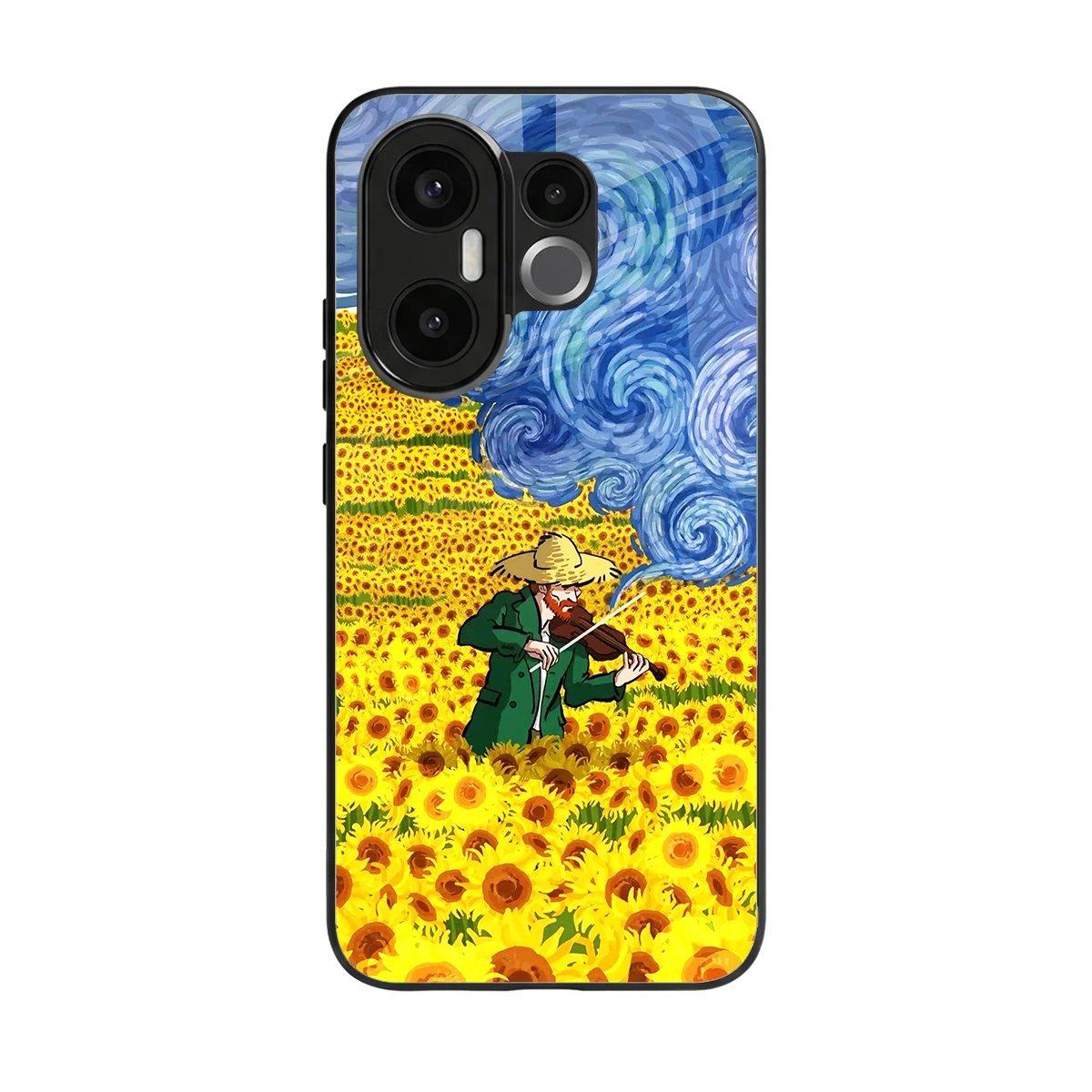 Starry Strings back phone cover | glass case for vivo x200 fe