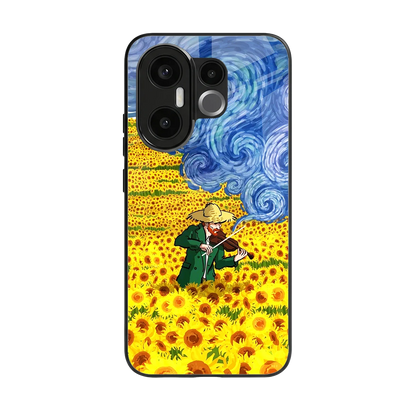 Starry Strings back phone cover | glass case for vivo x200 fe