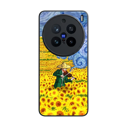 Starry Strings back phone cover | glass case for vivo x200 pro