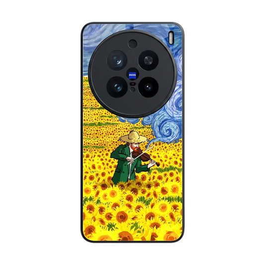 Starry Strings back phone cover | glass case for vivo x200 pro