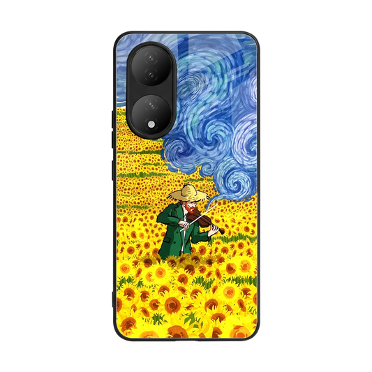 Starry Strings back phone cover | glass case for Vivo-y100