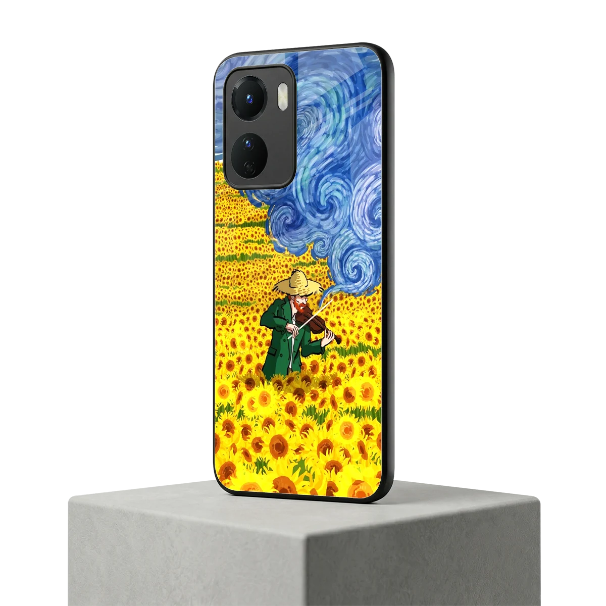 Starry Strings vivo y16 mobile cover | shockproof glass phone case