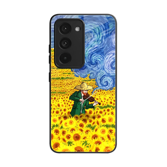 Starry Strings back phone cover | glass case for redmi 15 5g