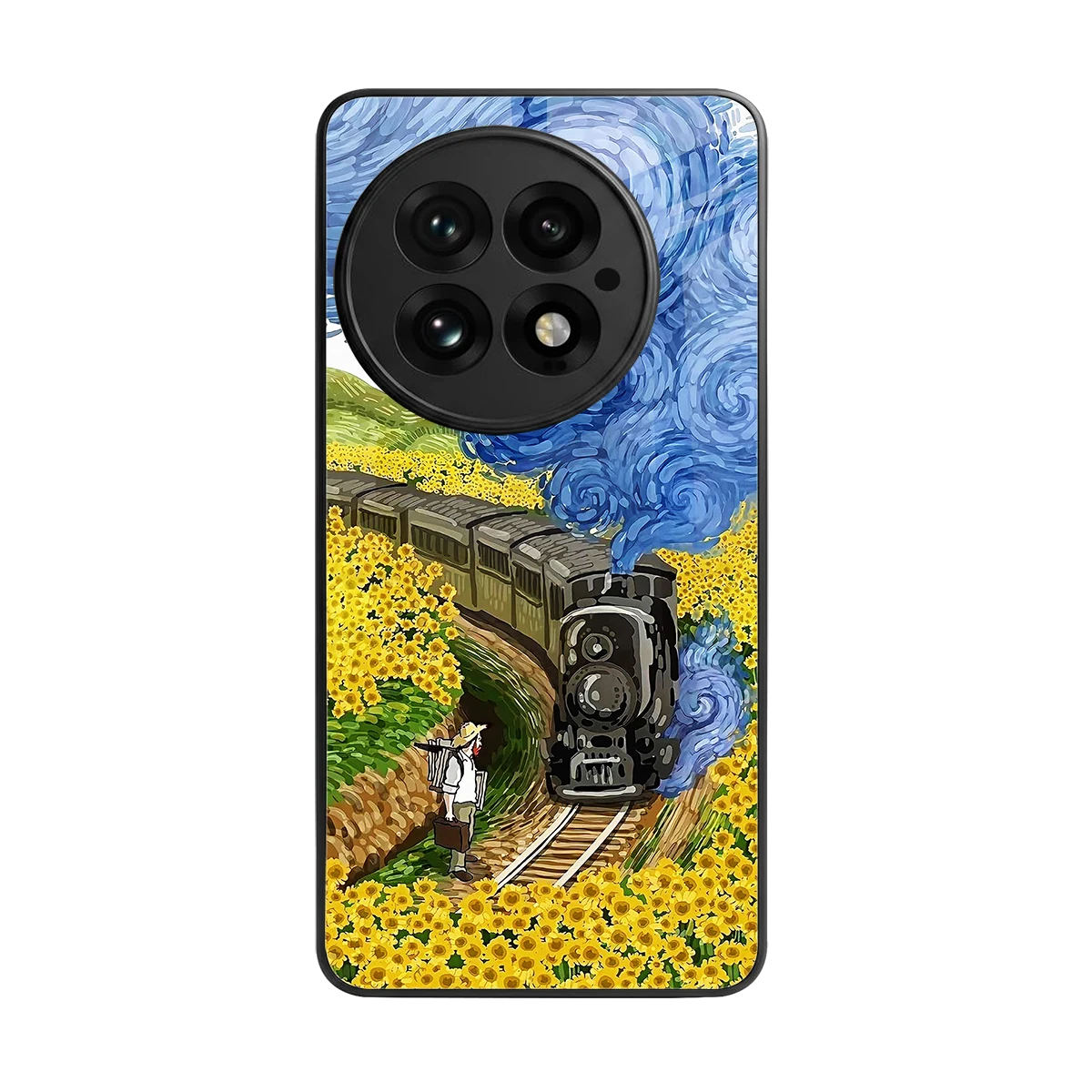 Starry Wait back phone cover | glass case for oneplus 13