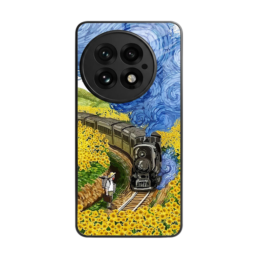 Starry Wait back phone cover | glass case for oneplus 13