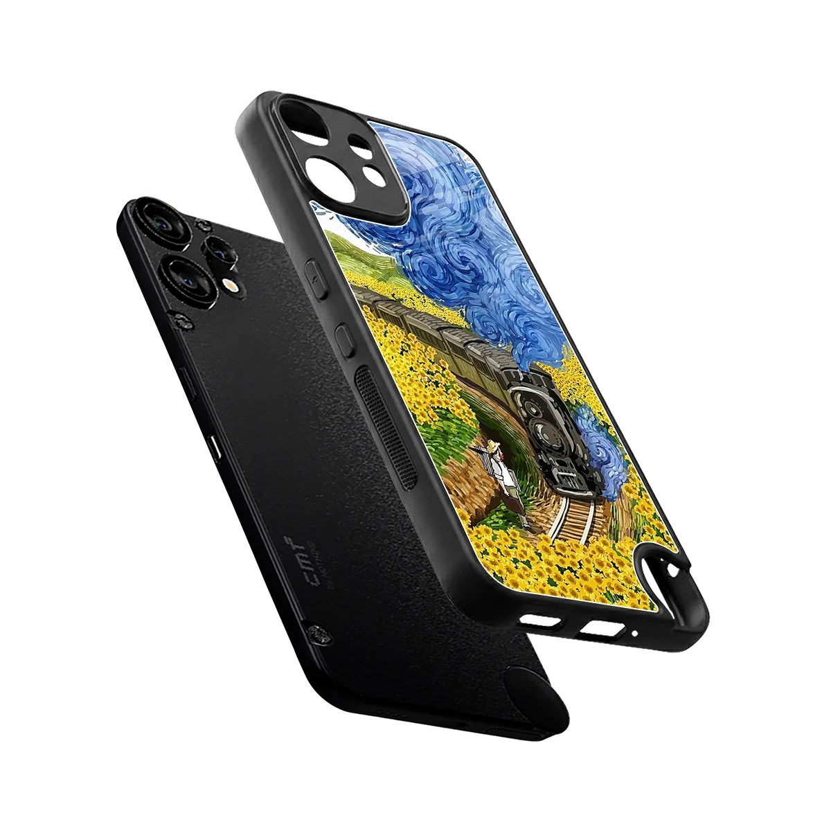 Starry Wait sleek cmf nothing phone 2 pro cover with tempered glass back and TPU edges