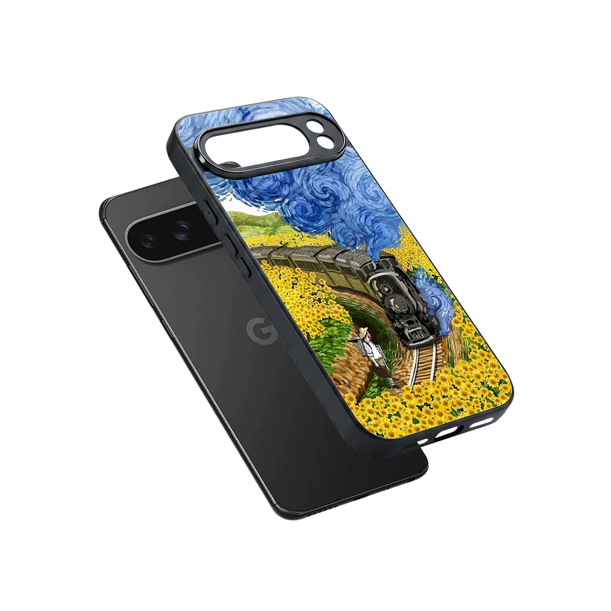 Starry Wait sleek google pixel 10 pro xl cover with tempered glass back and TPU edges