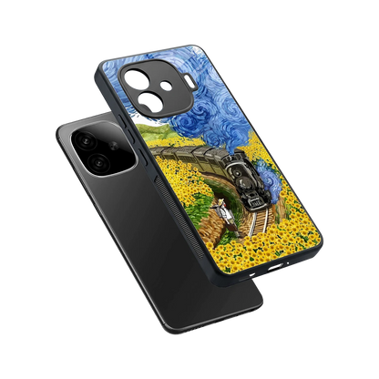 Starry Wait sleek iqoo neo 10r 5g cover with tempered glass back and TPU edges