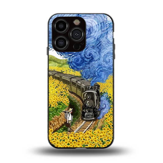 Starry Wait back phone cover | glass case for iphone 13 pro