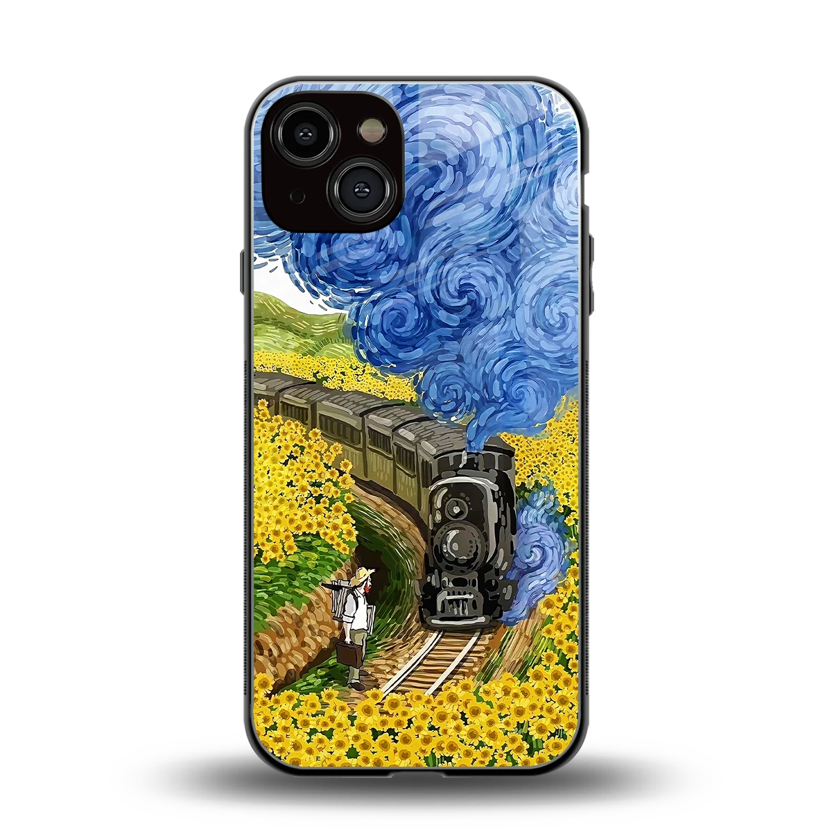 Starry Wait back phone cover | glass case for iphone 13