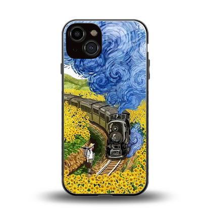 Starry Wait back phone cover | glass case for iphone 13