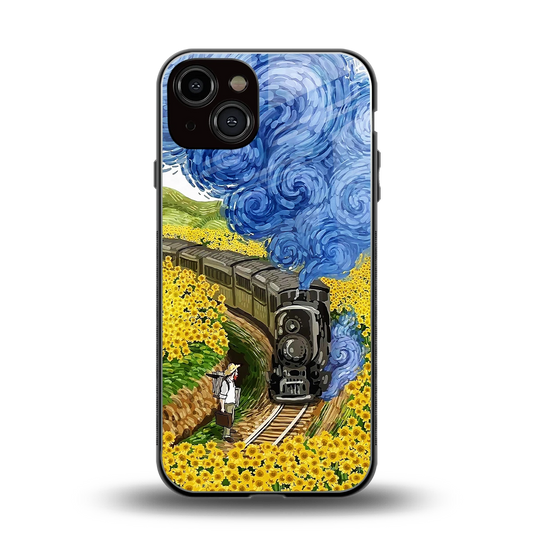 Starry Wait back phone cover | glass case for iphone 13