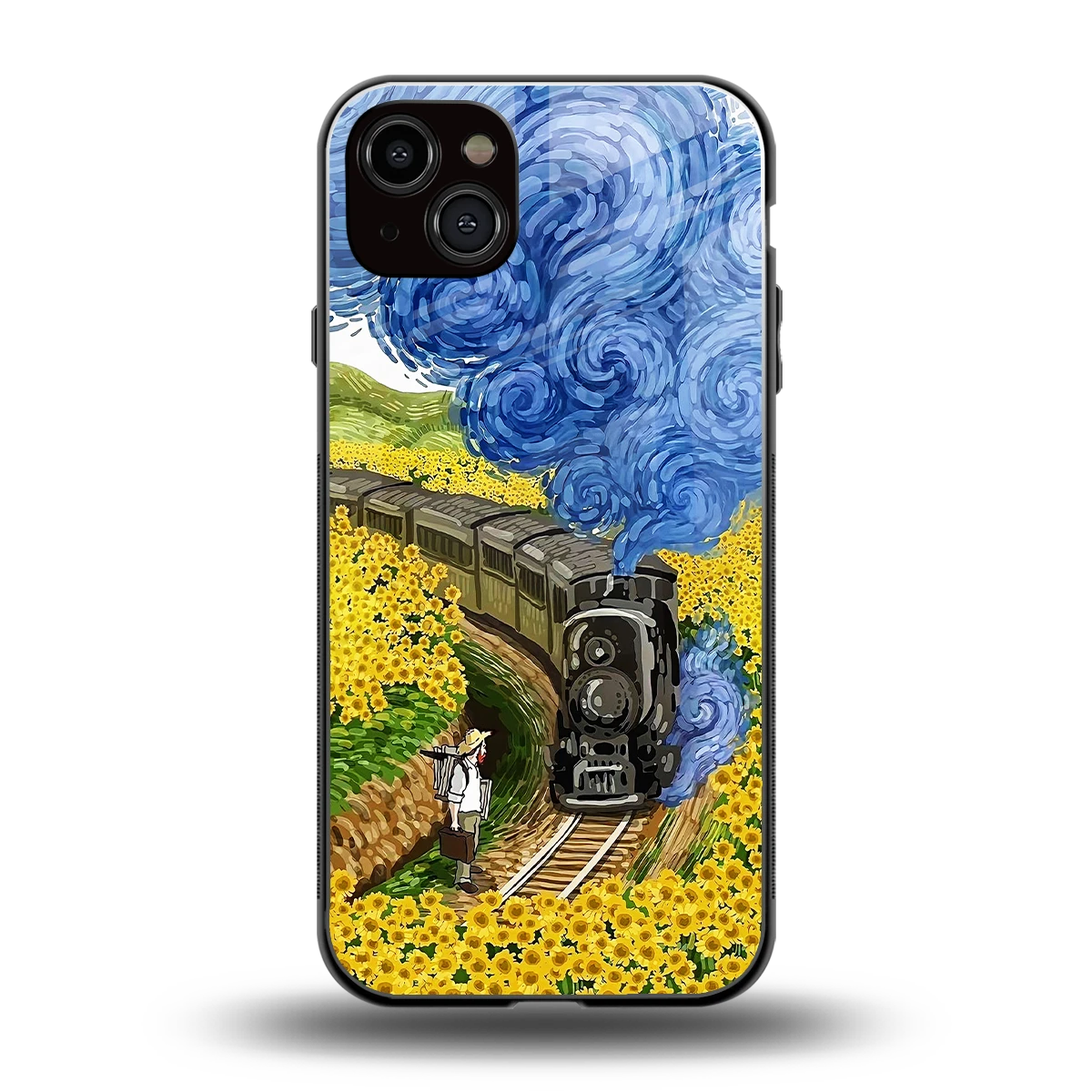Starry Wait back phone cover | glass case for iphone 14 plus