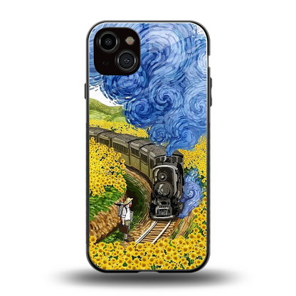 Starry Wait back phone cover | glass case for iphone 14 plus