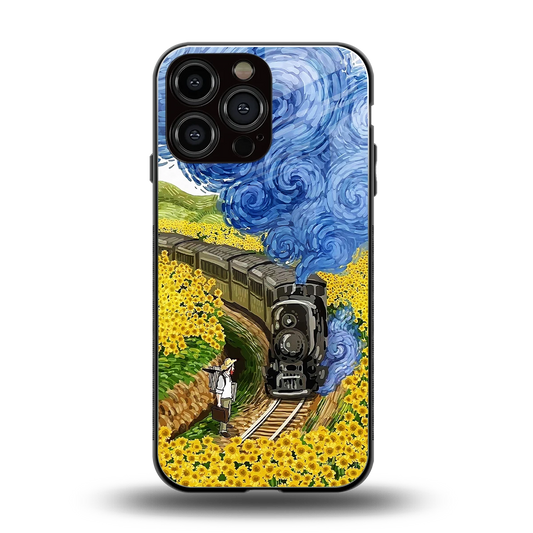 Starry Wait back phone cover | glass case for iphone 15 pro max