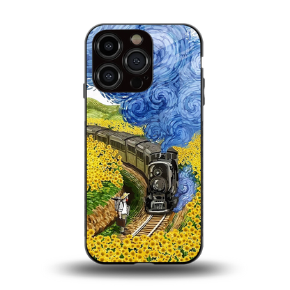 Starry Wait back phone cover | glass case for iphone 15 pro