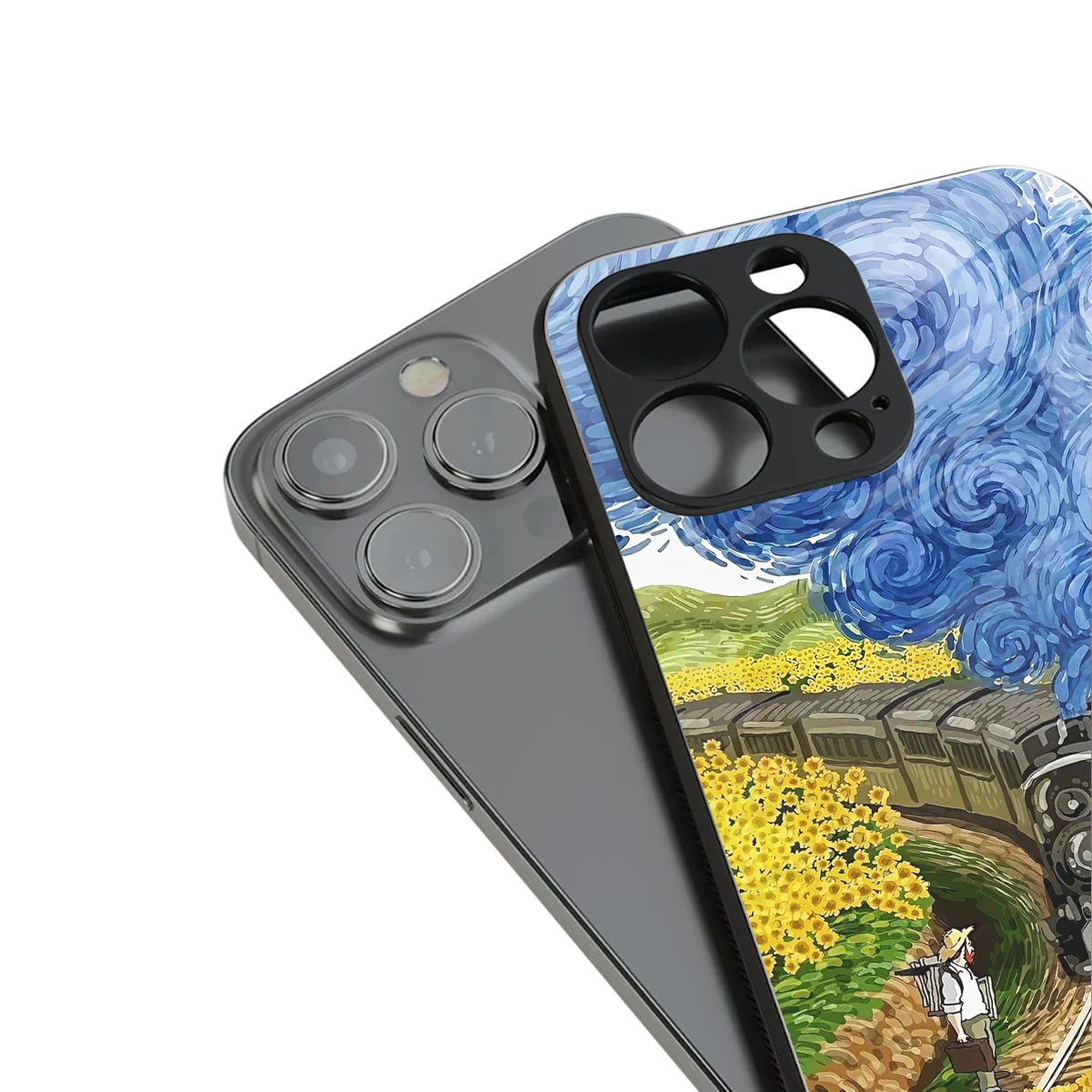 Starry Wait stylish phone case for iphone 16 pro max | glossy glass and slim fit