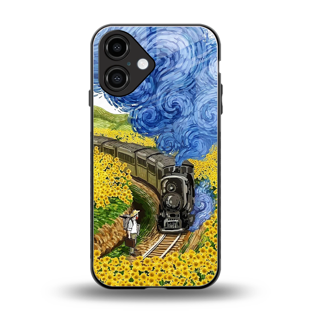 Starry Wait back phone cover | glass case for iphone 16